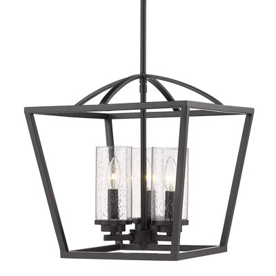 Skegness 3 - Light Steel Dimmable Geometric Chandelier