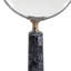 Poignée de sculpture loupe en résine pour décoration intérieure - objet décoratif pour bureau, tablette ou décoration de salon - 9 po, noir et argent