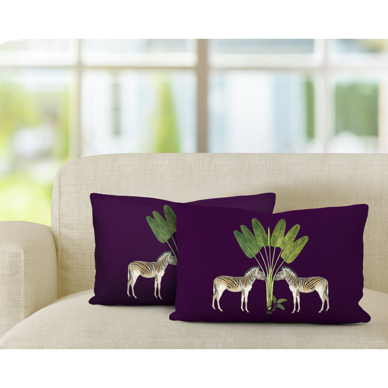 Housse et insert de coussin carré intérieur / extérieur , Mauve, L 20 po x H 14 po