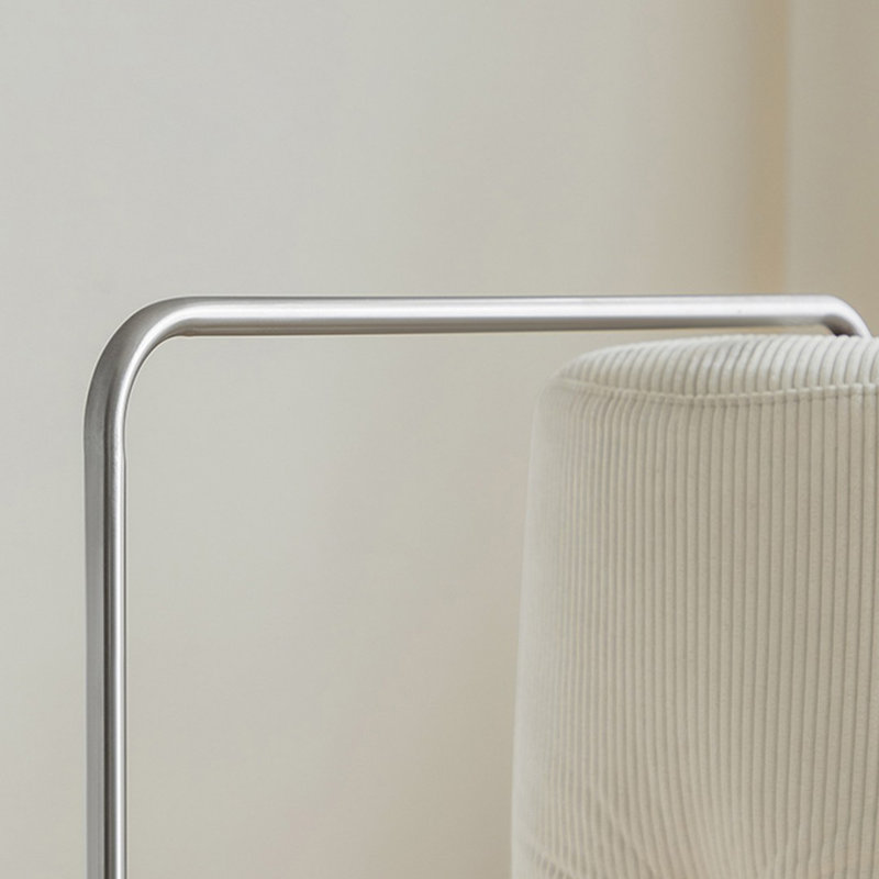 Canapé-lit modulaire en velours côtelé blanc crème