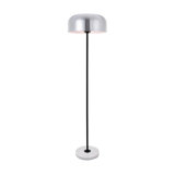 63" H 1-Light Brushed Nickel Floor Lamp