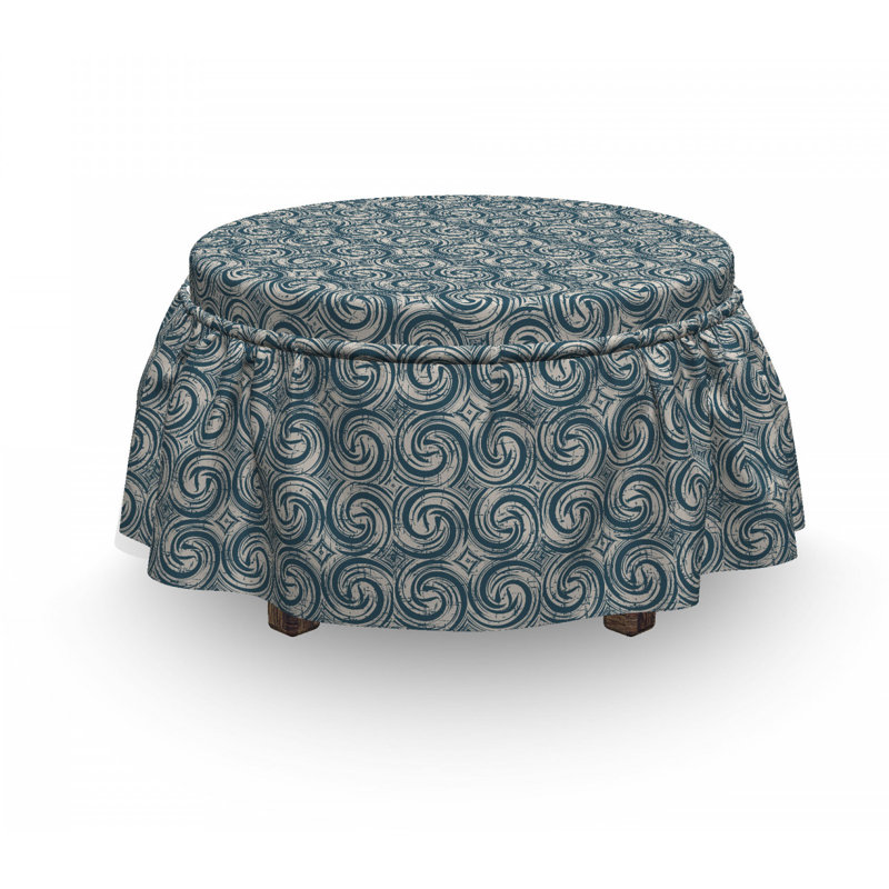 Housse pour repose-pieds abstract rayures