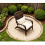 Chaise de patio avec osier en rotin, coussins moelleux, grand dossier courbé-1520951798