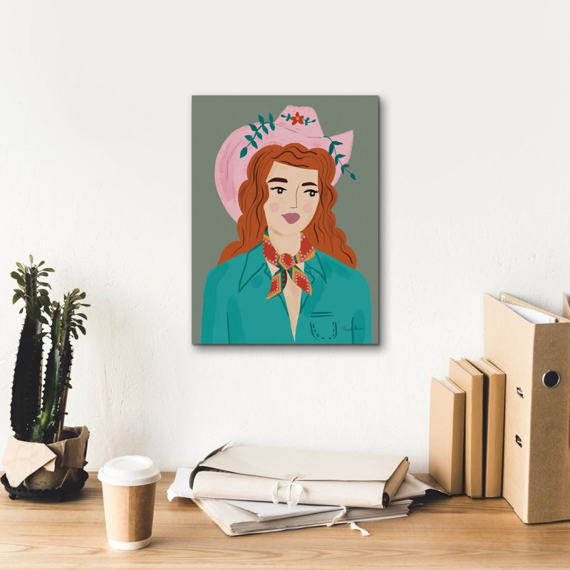 Toile épique Graffiti «Cowgirl 1» par Farida Zaman, 12 po x 16 po, H 16 po x l 12 po