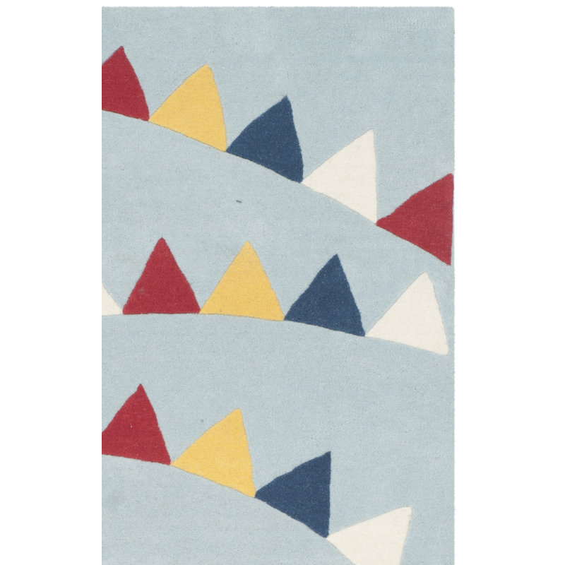 Party Time Martha Stewart Hand Tufted Wool Rug, Rectangle 8' x 10', Blue/Red/Yellow