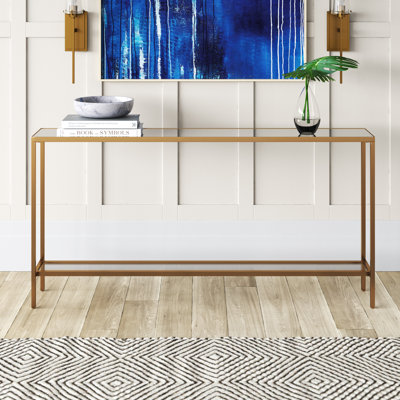 Helston 60" Mirrored Glass Top Console Table