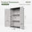 64 Cu.ft Vertical Storage Sheds Outdoor Waterproof With Shelves And Floor