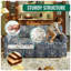 Canapé à accoudoirs roulés en tissu Oxford l 93,7 po x P 38,2 po x H 33,5 po Oxford-128968651