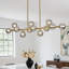 Lustre linéaire moderne en verre bullé à 12 lumières à intensité variable Spoutnik-626116812-707864749