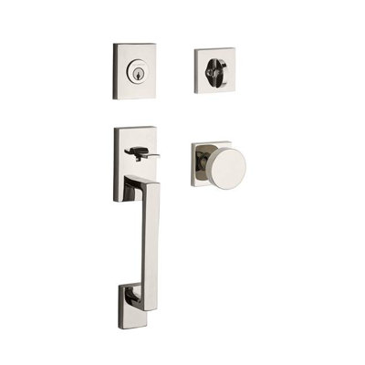 La Jolla Handleset with Single Cylinder Deadbolt and Door Knob and Rosette
