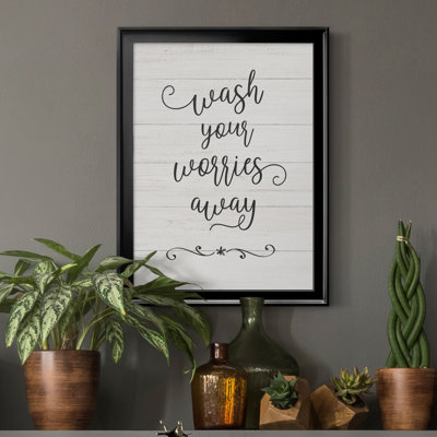 «Wash Worries», art textuel sur toile