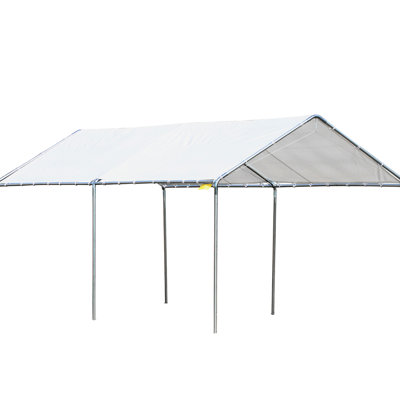 Abri de voiture de 3 m x 6 m avec ancrages au sol - Maintient l'abri sécuritaire et stable grâce à sa structure en acier.
