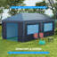 Tente escamotable avec parois latérales 10 pi x 19,5 pi Outsunny-675945968