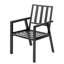 Chaises de salle à manger d'extérieur en aluminium 2 pièces avec coussins gris