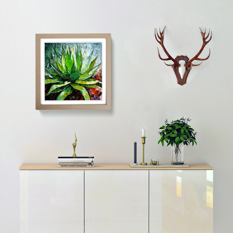 Single Picture Frame Print on Wood, Oak