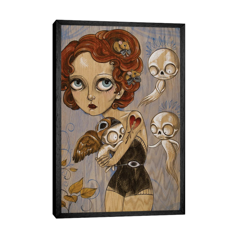 Haunts by Sandi Calistro - Painting on Canvas, 101.6 cm H x 66.04 cm W, Black Framed