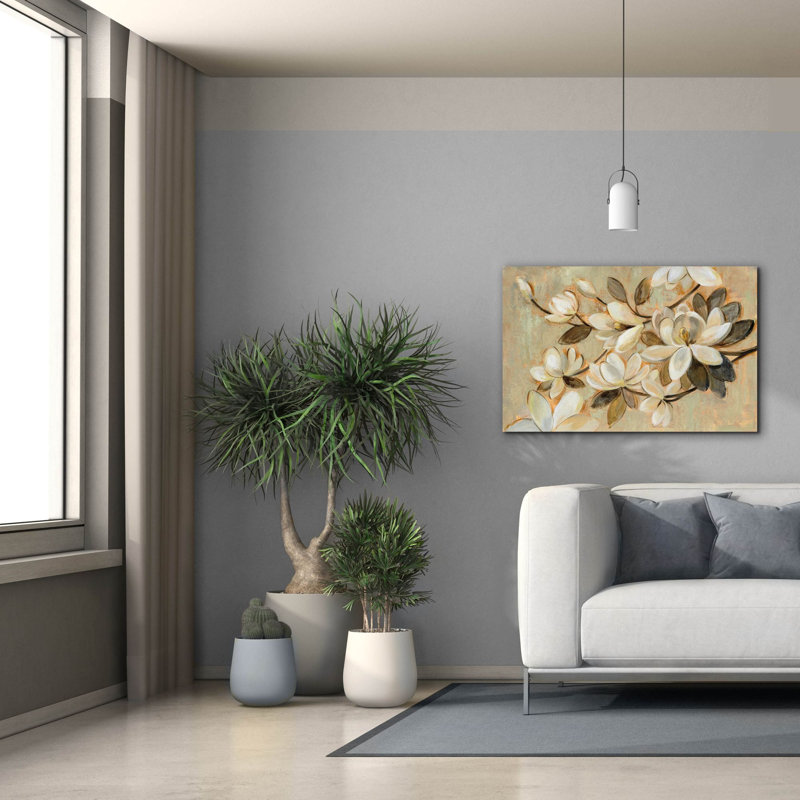 «Magnolia Simplicity» par Silvia Vassileva, art mural sur toile, H 26 po x l 40 po x P 1,5 po