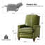 Fauteuil inclinable en cuir véritable Andrena avec garniture cloutée-62394296