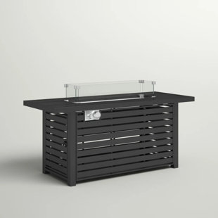 24 Inch Steel Propane Fire Pit Table With Cover