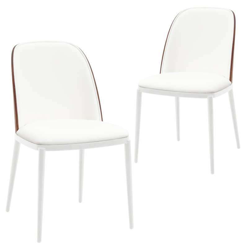 Kelce Full Back Side Chair, Bois naturel / beige, Simple