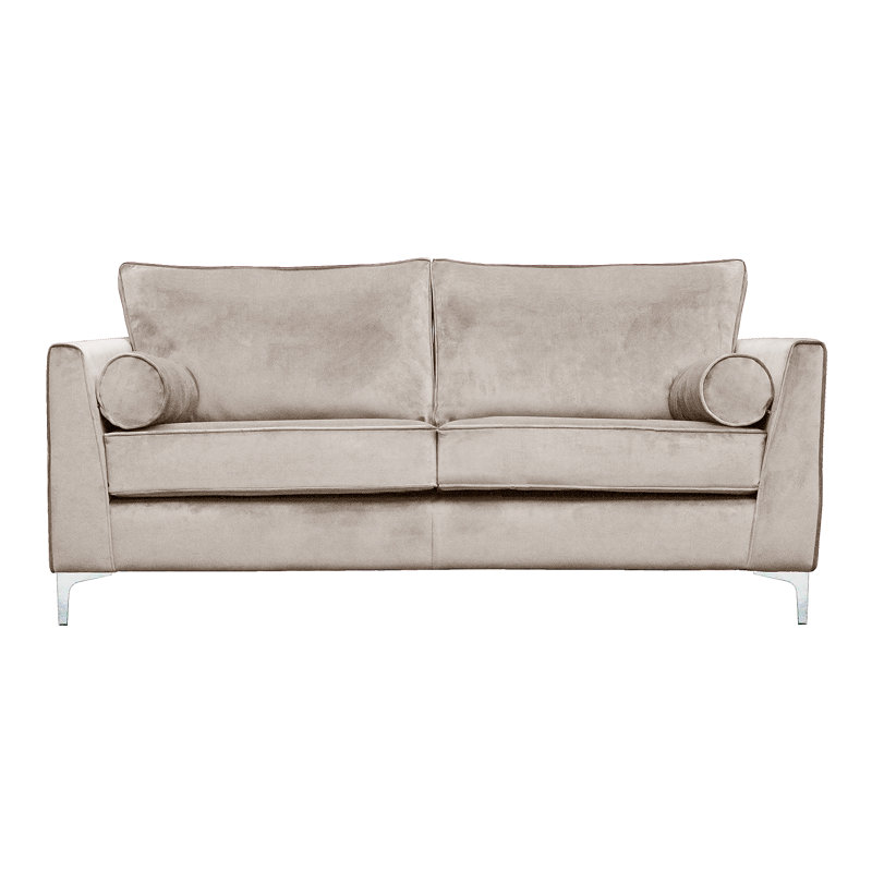 Giancarlo 3 Seater Velvet Sofa, Mink