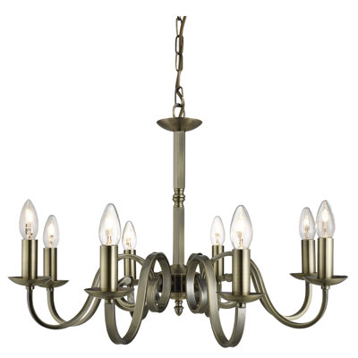 Caroga 8 - Light Candle Style Chandelier