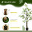 150cm Faux Flowering Plant in Cement Pot