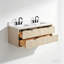 Meuble-lavabo flottant en chêne naturel 60 po-219076260