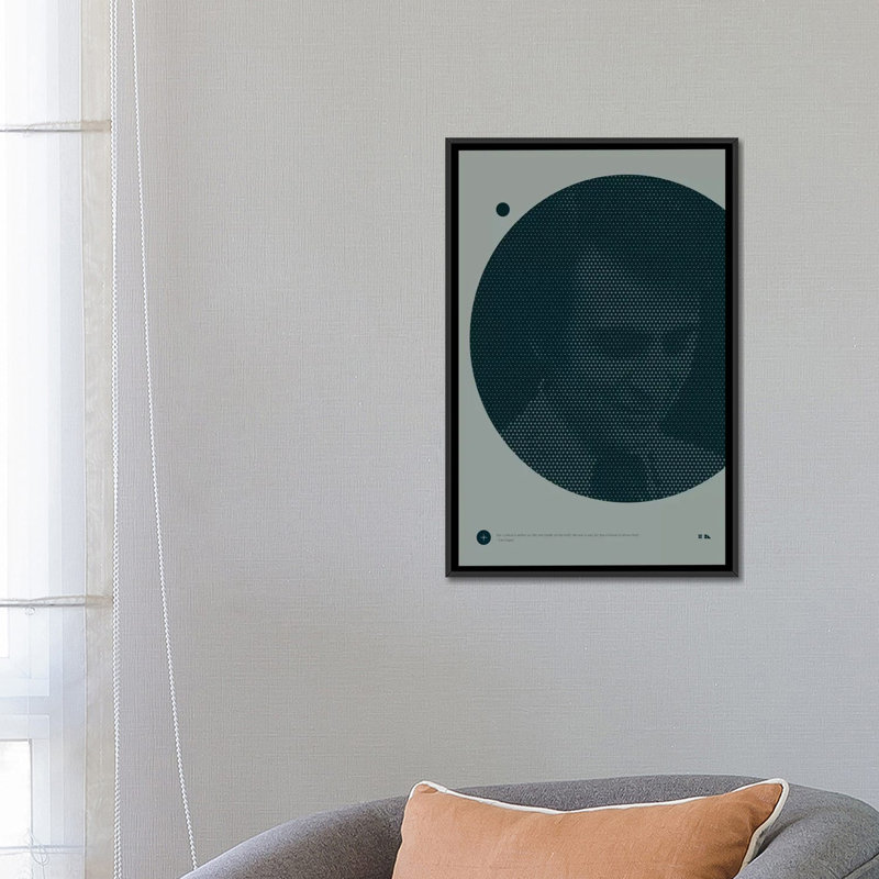 «Carl Sagan», impression sur toile, H 26 po x l 18 po x P 1,5 po, Toile avec cadre noir