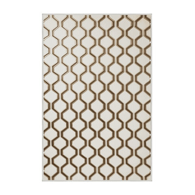 Tapis beige en treillis lavable à la machine