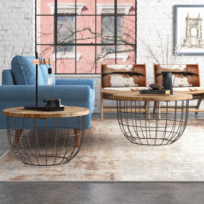  Galvan 2 Piece Nesting Caged Accent Table Set