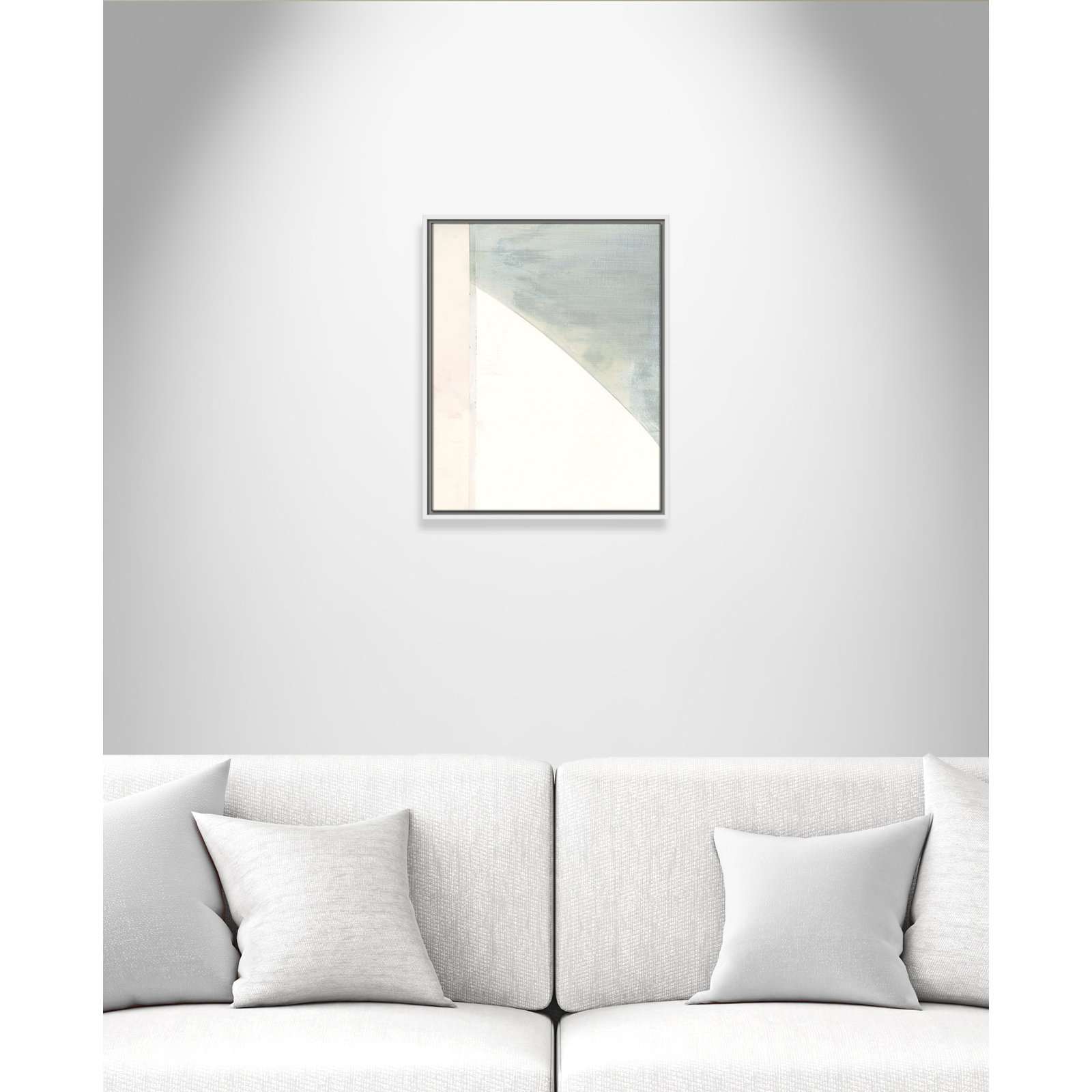 Alexandria "In Neutral I" Painting by Cartissi, White Framed Canvas, 21.5" H x 17.5" W x 2" D