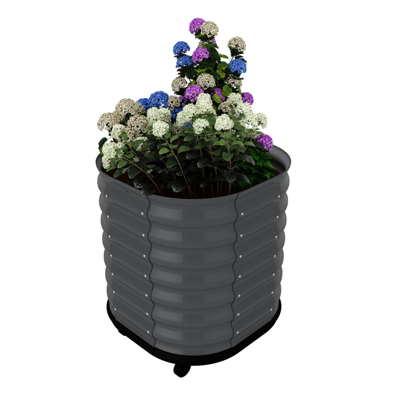 Metal Raised Garden Bed, Gray