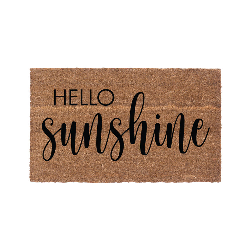Tapis d'extérieur antidérapant Euriah Hello Sunshine, L 18 po x L 30 po