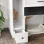 Enceinte de litière pour chat, mobilier d'intérieur multifonctionnel, 2 tiroirs, table basse pour les espaces de vie compacts, panneau frontal rabattable pour nettoyage efficace avec porte et rainure