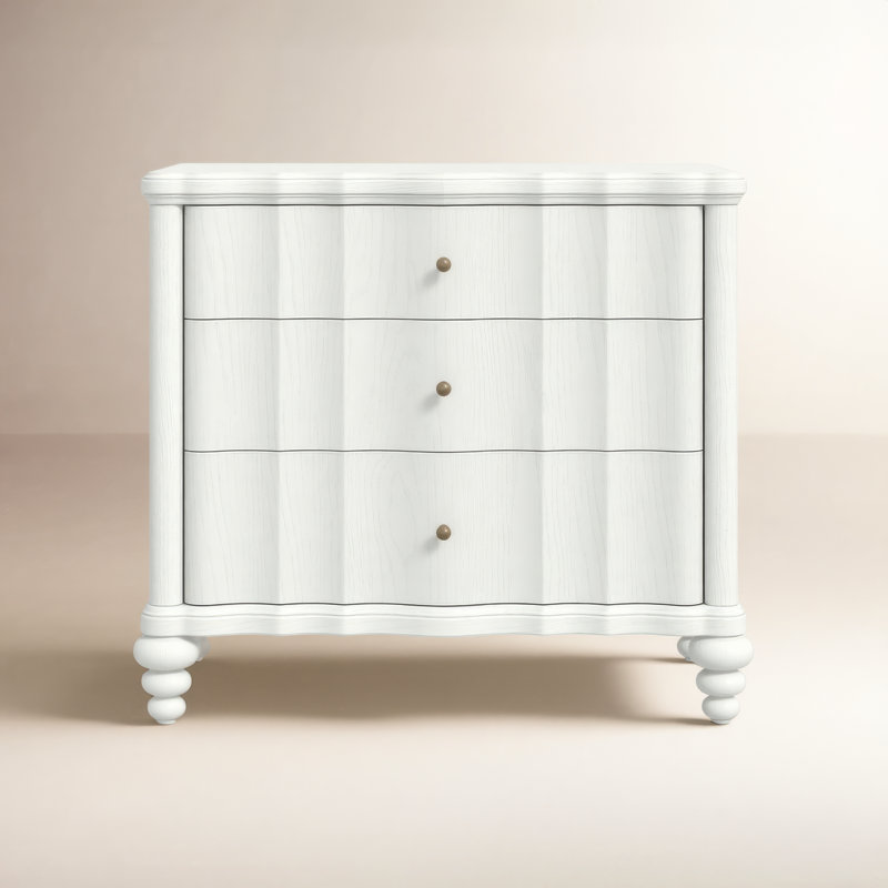 Haven 3 - Drawer Nightstand, White