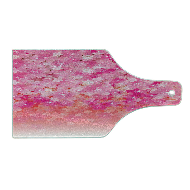 Planche à découper en verre trempé rose pâle Ambesonne