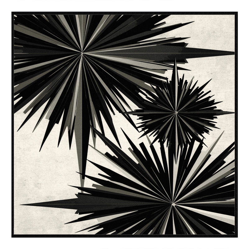 Machine Washable Penola Art Deco Starburst Rug in Gray – Black Binding, 7' Square