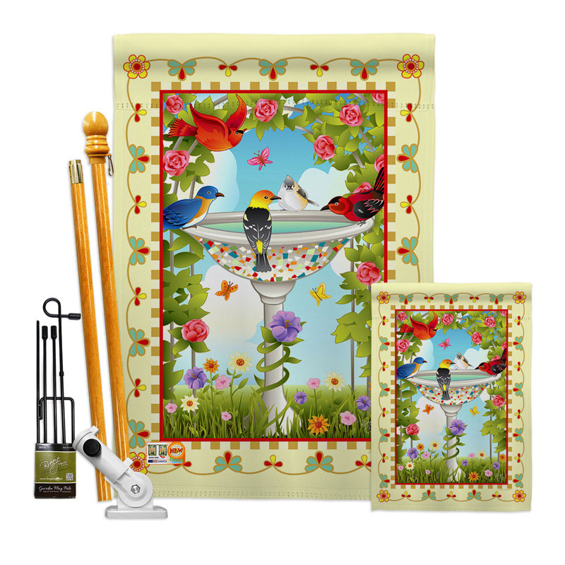 Double Sided 40'' H x 28'' W Polyester Animal Flag Set