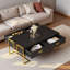Table basse moderne moderne avec 4 tiroirs et base dorée-1429651035