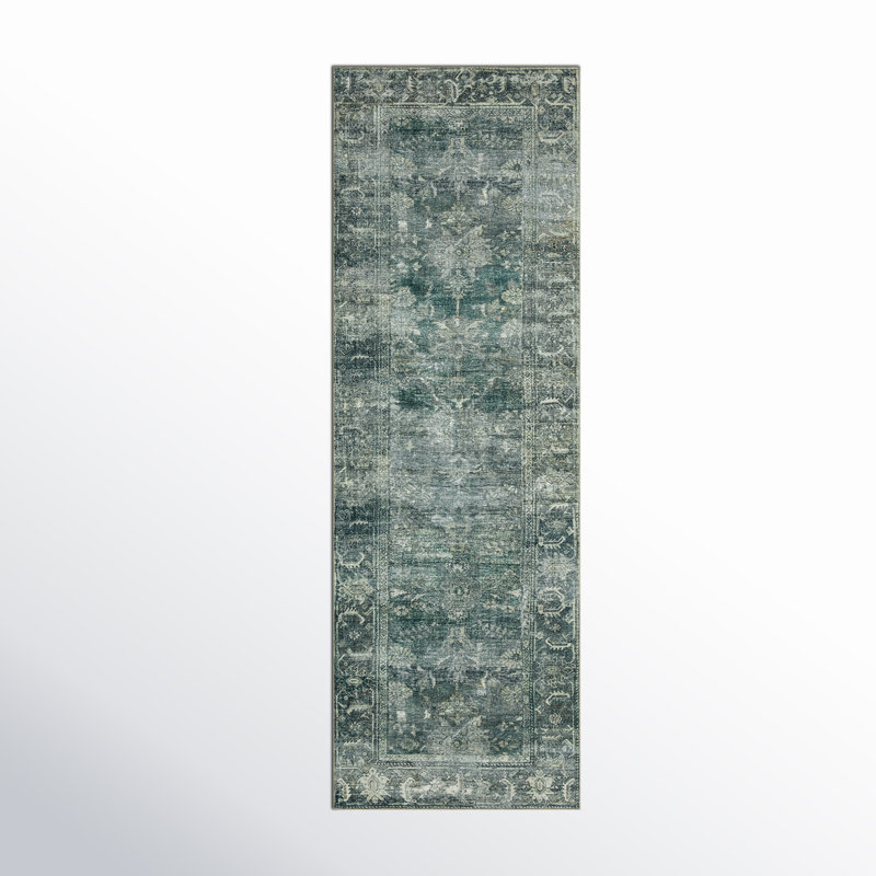 Magnolia Home By Joanna Gaines X Loloi Banks Machine Washable Blue / Lagoon Area Rug, Runner 2' x 5'