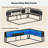 Corner Bed Frame With 3 Fabric Storage Drawers And 5-Grid Bookcase,  Black-1416068746-1416068745