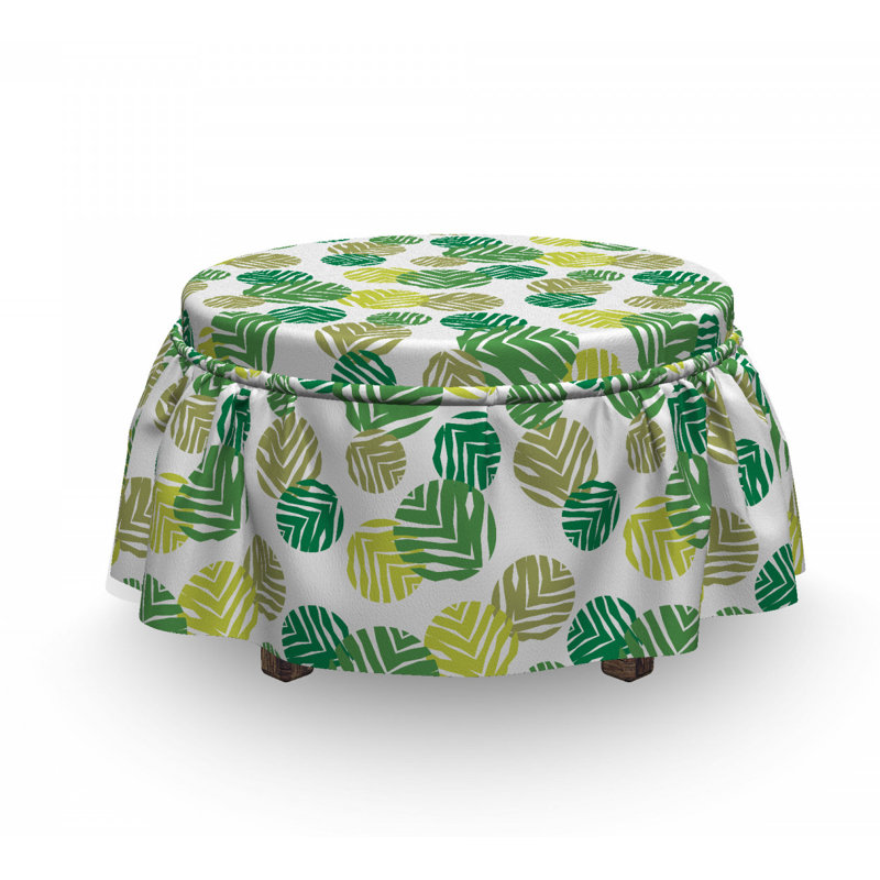 Housse pour repose-pieds tropical spring leaves