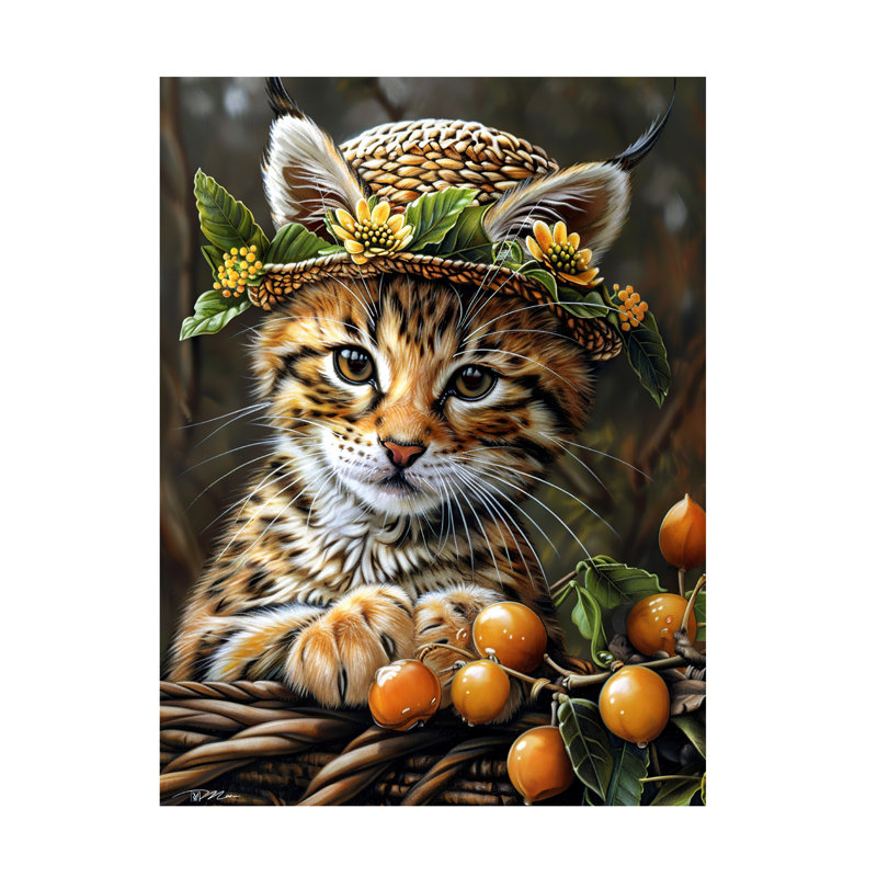 Art sur toile bolognaise avec chats, H 47 po x l 35 po