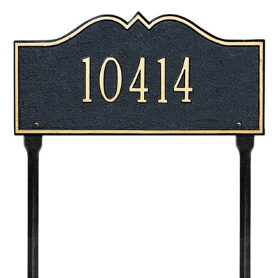 Hillsboro 1-Line Lawn Address Sign