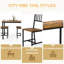 Ensemble de table de salle à manger, table de bar avec 2 bancs de salle à manger, comptoir de table de cuisine avec chaises, table de déjeuner industrielle pour la cuisine, salon, salle de fête-1577573063