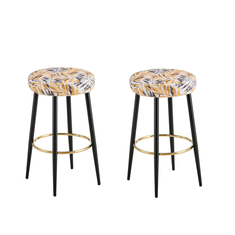 Ensemble de 2 tabourets de bar à hauteur de comptoir Stowell, Beige, Tabouret de bar (siège d'une hauteur de 29 po)