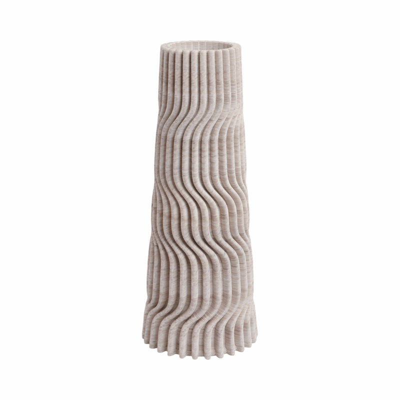 Latitude Run® Burton Large 3D Printed Porcelain Vase, 14" H x 5" W x 5" D