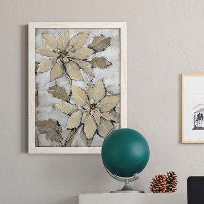 «Poinsettia Study II», toile encadrée de qualité supérieure - prête à être accrochée