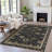 Machine Washable Indoor/Outdoor Xhevrie Black Rug-111820307